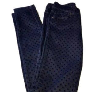 Trafaluc Zara blue with blue polka dots skinny jeans size 2 NWT